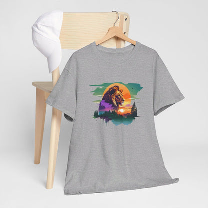 Tee shirt Animal Lion Royal - Design Puissant idée cadeau t shirt pour Homme et Femme