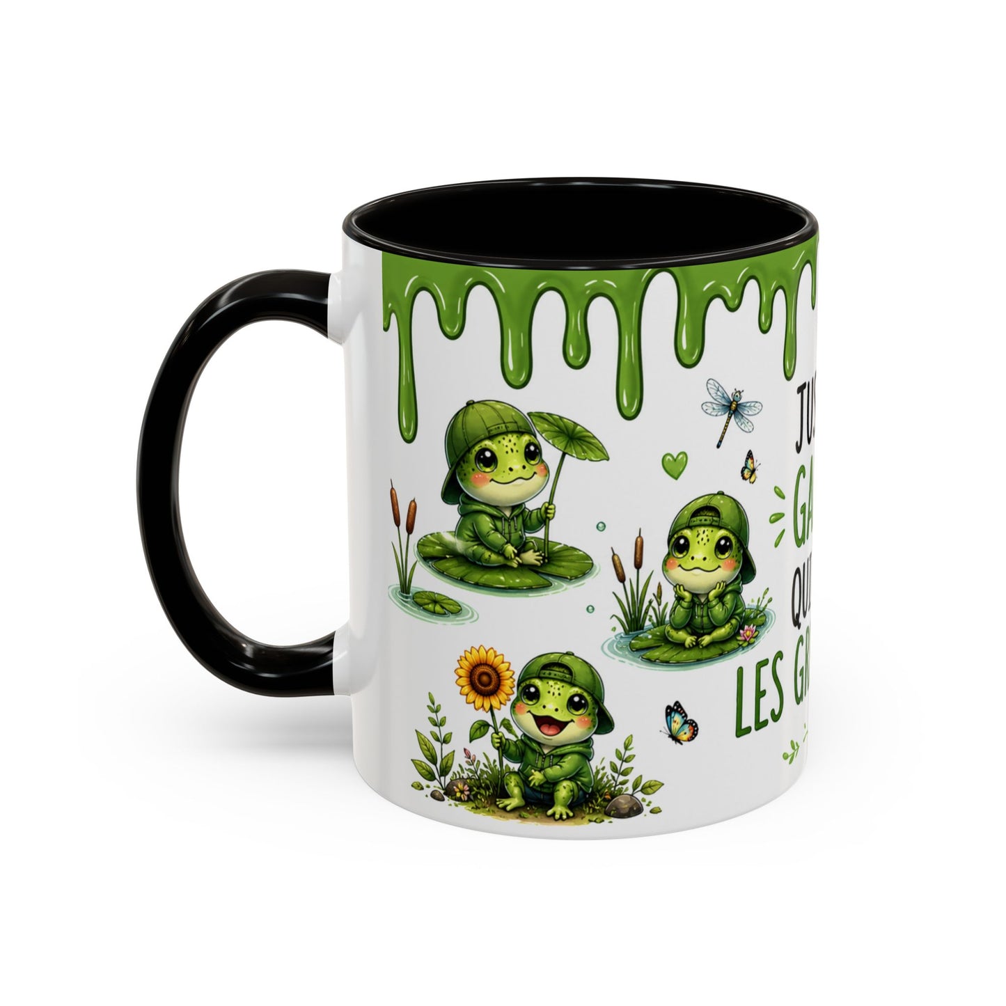 Tasse Humour Grenouille Garçon – Mug Juste Un Garçon Qui Adore Les Grenouilles – Design Kawaii Vert – Céramique 325ml
