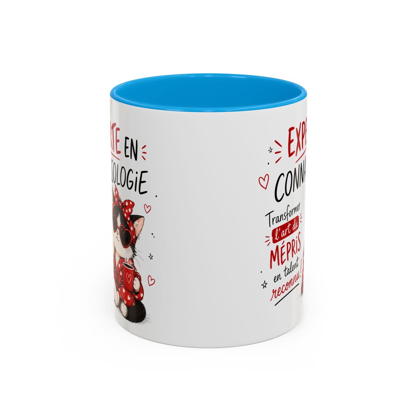 Tasse Experte en Connassologie – Mug Chat Humour Sarcastique – Cadeau Femme Drôle 325ml