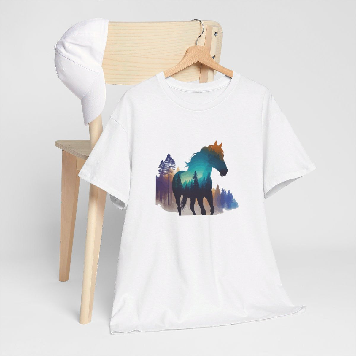 T shirt animal Cheval Élégant - Design Unique cadeau tee shirt Pour Homme et Femme
