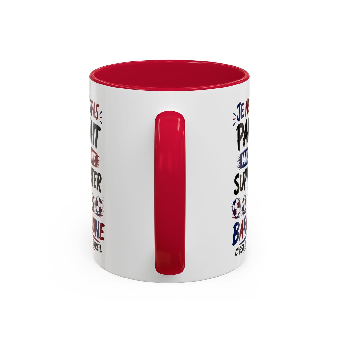 Tasse Je Ne Suis Pas Parfait Mais Je Suis Supporter de Barcelone – Mug Humour Football Supporter – Cadeau Football 325ml