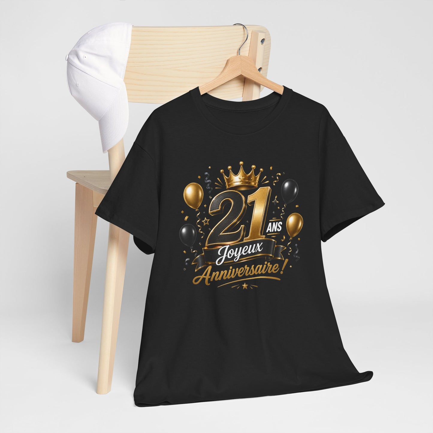 Tee Shirt Anniversaire 21 Ans Homme et Femme Joyeux Anniversaire Cadeau 21 Ans Idée Cadeau Adulte
