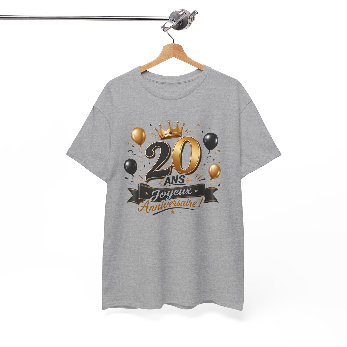 Tee Shirt Anniversaire 20 Ans Homme et Femme Joyeux Anniversaire Cadeau 20 Ans Idée Cadeau Adulte