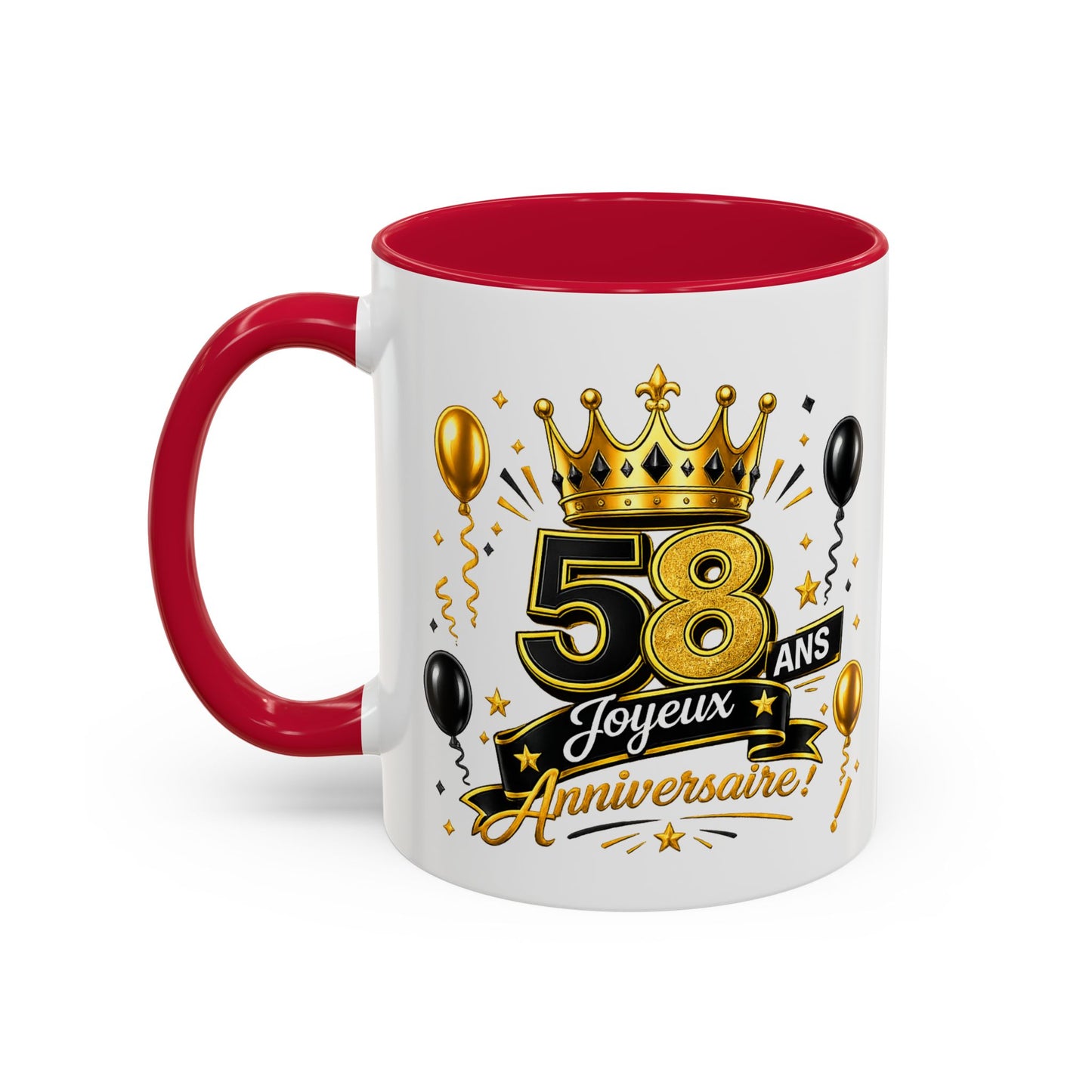 Mug Joyeux 58 Ans – Tasse Anniversaire 58 Ans – Cadeau Original pour Femme Homme – Idée Cadeau 58e Anniversaire