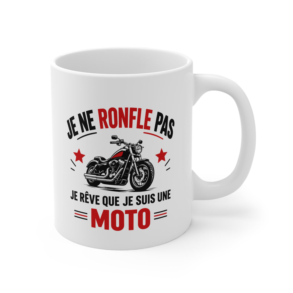 Mug Moto Humour Femme – Je Ne Ronfle Pas Je Rêve Que Je Suis une Moto – Tasse Motarde – Cadeau Original Femme Passionnée de Moto