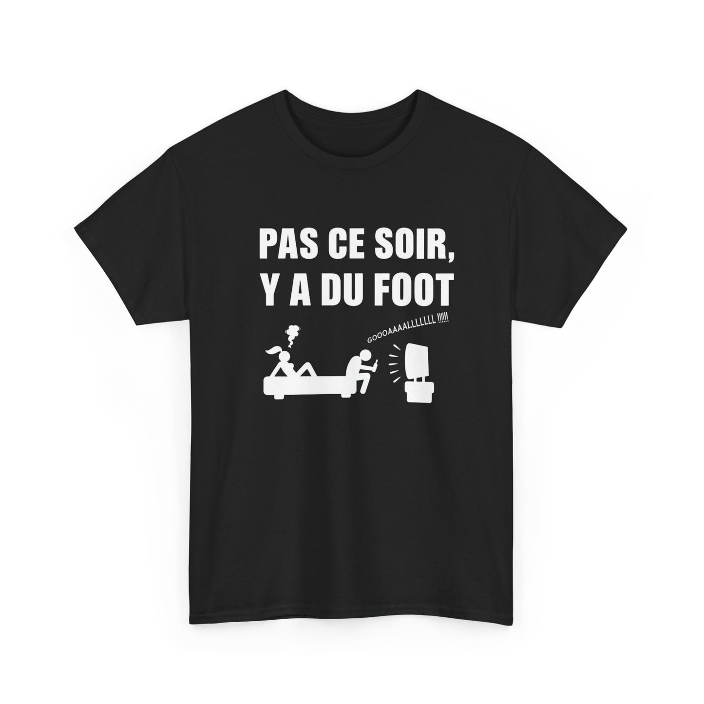 T-Shirt Foot Humour Homme – Pas Ce Soir Y A Du Foot – Cadeau Fan de Football Supporter Drôle