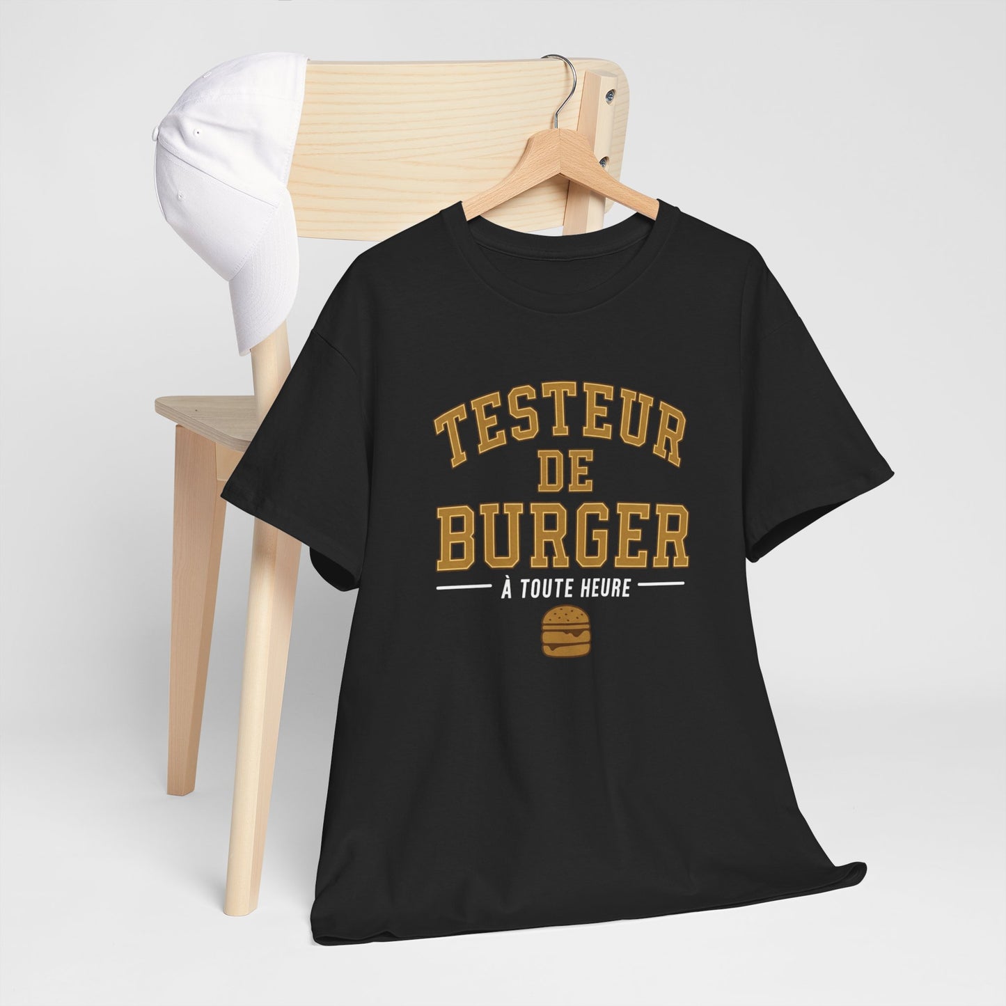 T-Shirt Testeur de Burger Humoristique – Tee Shirt Homme Amateur Burger Fast Food Idée Cadeau Gourmand Street Food