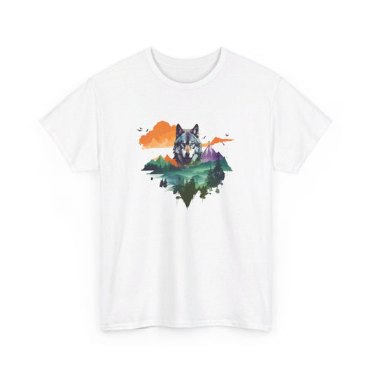 Tee shirt Animal Loup sauvage design puissant idée cadeau t shirt pour homme et femme