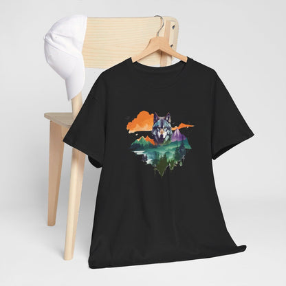 Tee shirt Animal Loup sauvage design puissant idée cadeau t shirt pour homme et femme