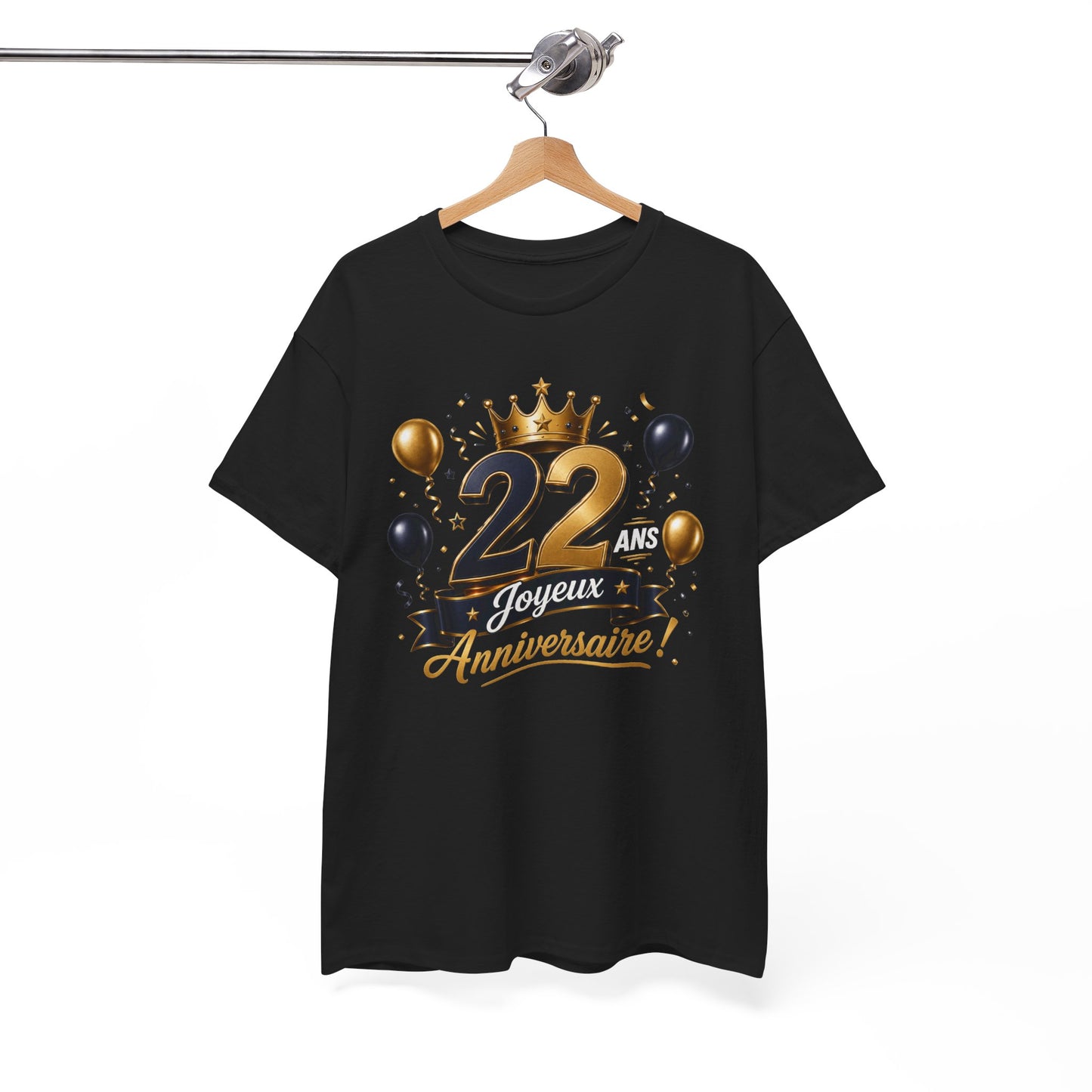 Tee Shirt Anniversaire 22 Ans Homme et Femme Joyeux Anniversaire Cadeau 22 Ans Idée Cadeau Adulte