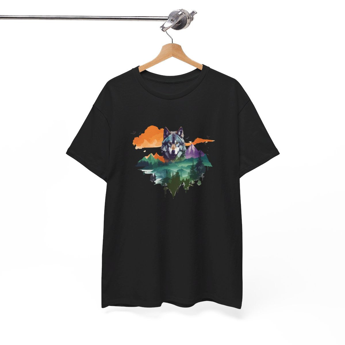 Tee shirt Animal Loup sauvage design puissant idée cadeau t shirt pour homme et femme