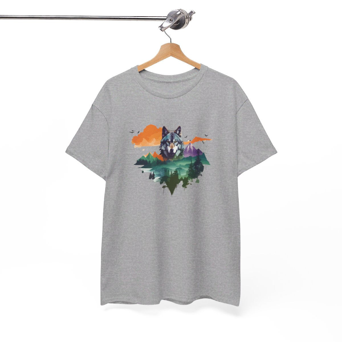 Tee shirt Animal Loup sauvage design puissant idée cadeau t shirt pour homme et femme