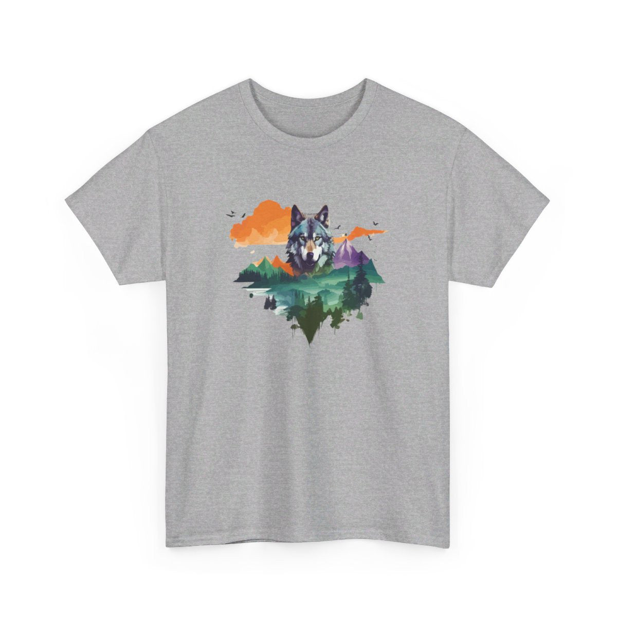 Tee shirt Animal Loup sauvage design puissant idée cadeau t shirt pour homme et femme
