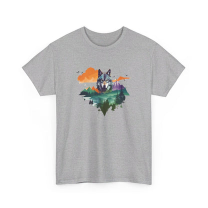 Tee shirt Animal Loup sauvage design puissant idée cadeau t shirt pour homme et femme