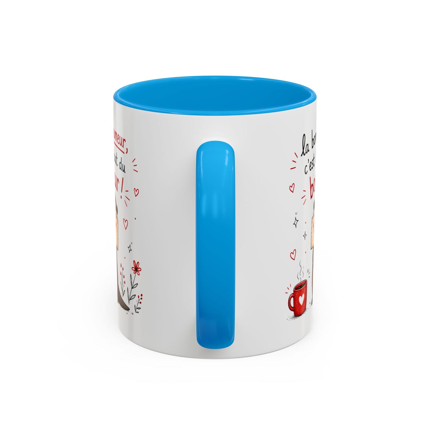 Tasse La Bonne Humeur c’est le Début du Bonheur – Mug Loutre Positive – Cadeau Motivation Homme Femme 325ml