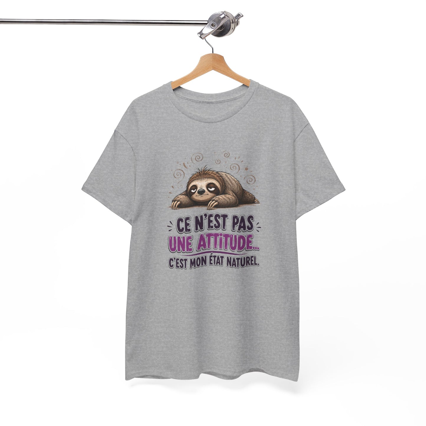 Tee-Shirt Humour Homme et Femme – Paresseux Drôle Fatigué Détente – Idée Cadeau Original Anniversaire