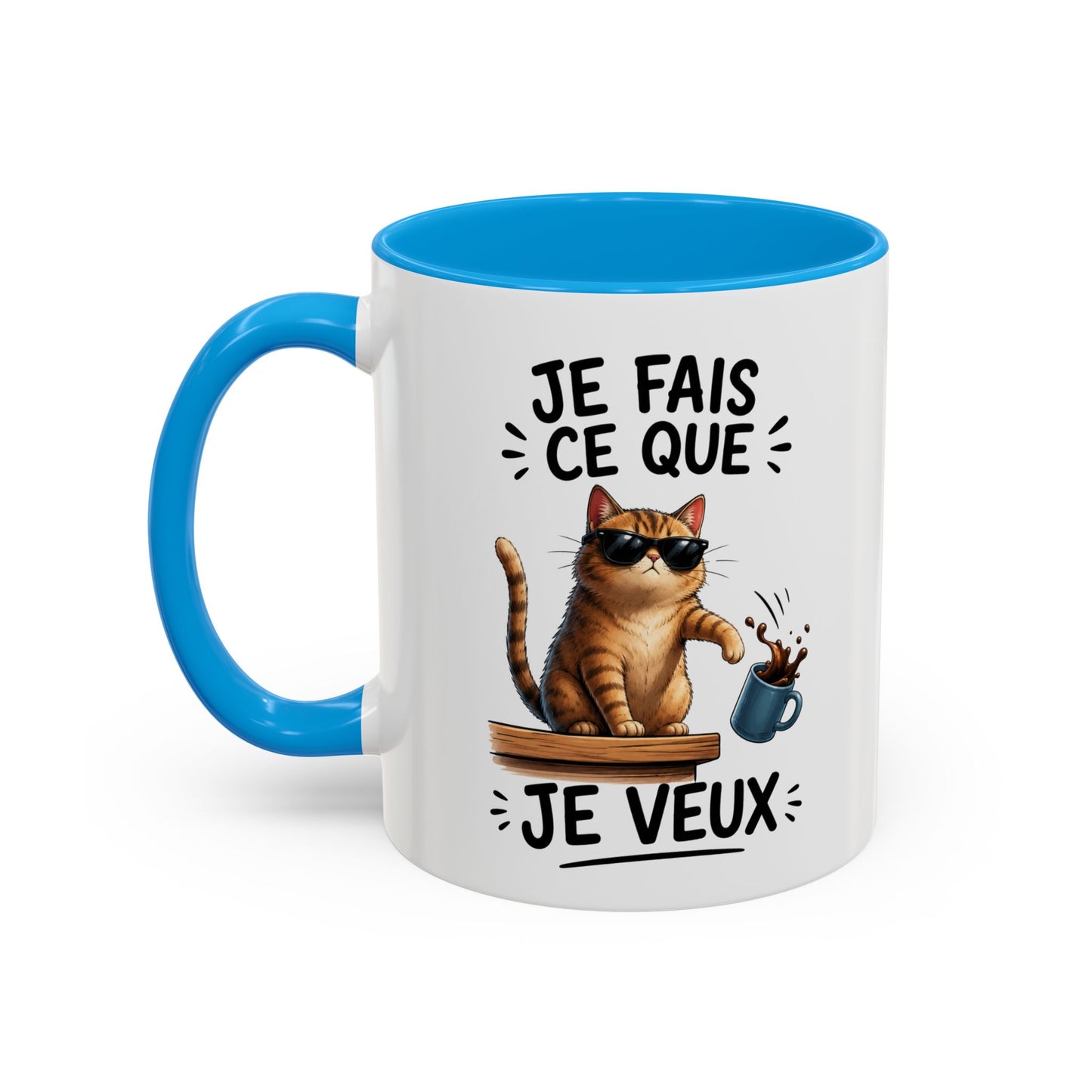 Tasse Je Fais Ce Que Je Veux – Mug Chat Humour Avec Café – Cadeau Homme Femme Amoureux des Chats 325ml