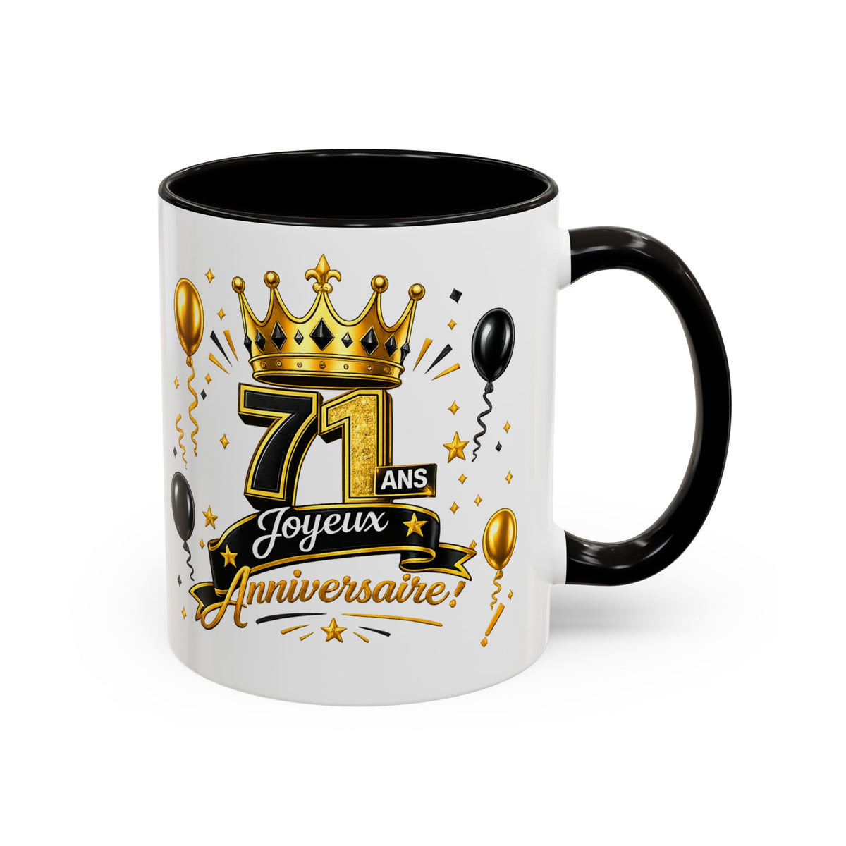 Mug Joyeux 71 Ans – Tasse Anniversaire 71 Ans – Cadeau Original pour Femme Homme – Idée Cadeau 71e Anniversaire