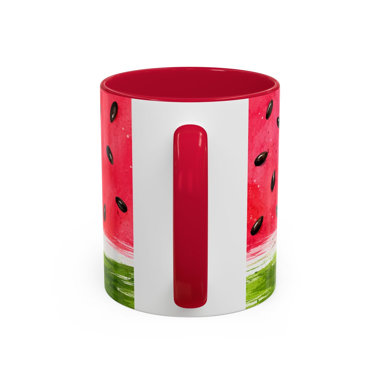 Tasse Pastèque Aquarelle – Mug Fruit Rouge et Vert – Cadeau Été Gourmand Homme Femme 325ml