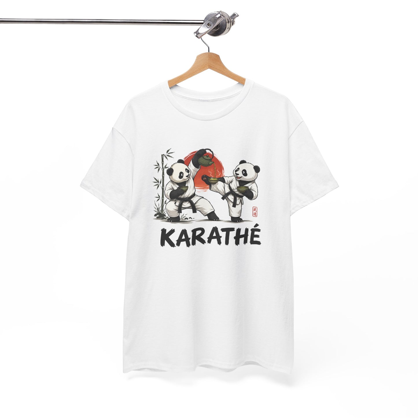 Tee Shirt Homme et Femme Panda Karaté Arts Martiaux Thé Humour Japonais Combat Sportif Original Cadeau