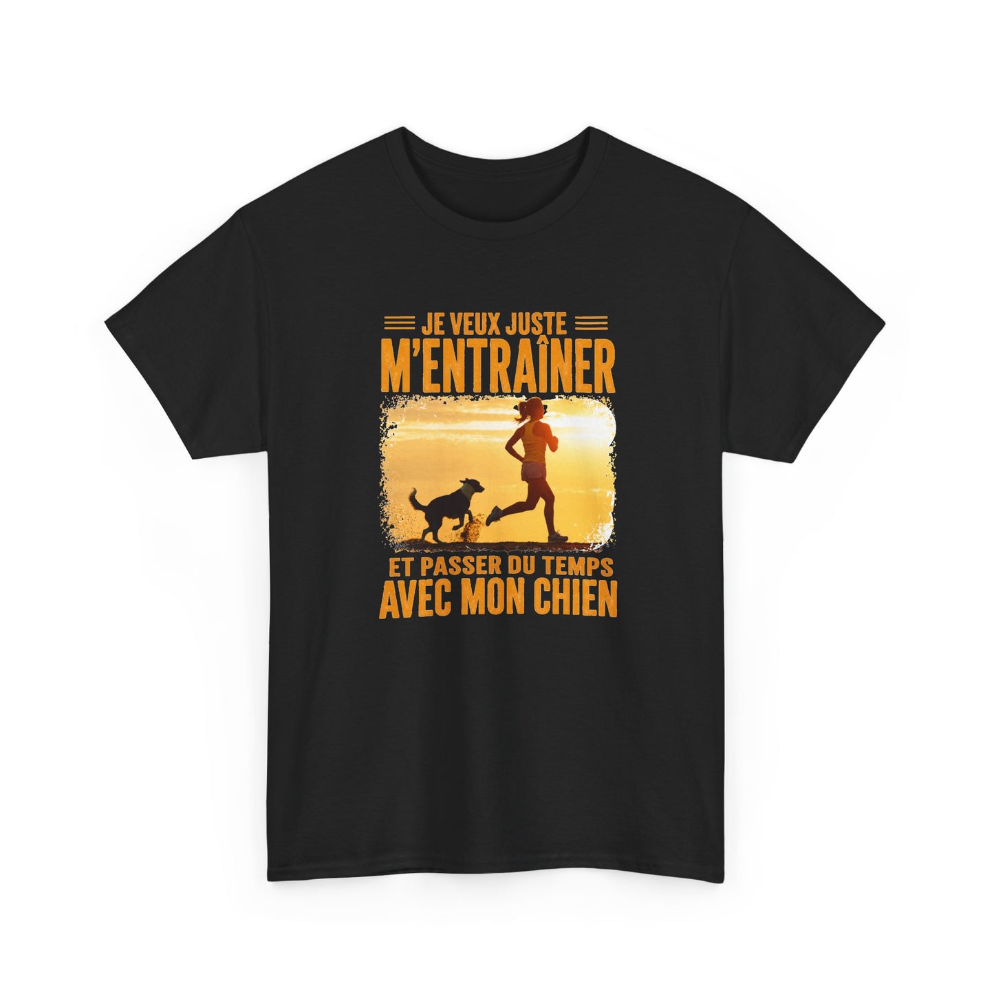 T-Shirt Femme Running avec Chien – Course à Pied Jogging Sport Canin – Cadeau Coureuse Amoureuse des Chiens