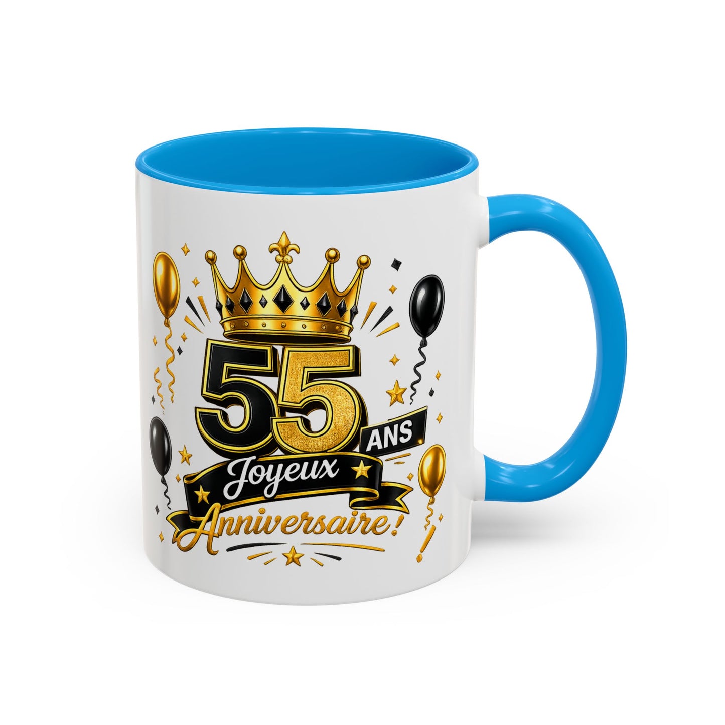 Mug Joyeux 55 Ans – Tasse Anniversaire 55 Ans – Cadeau Original pour Femme Homme – Idée Cadeau 55e Anniversaire