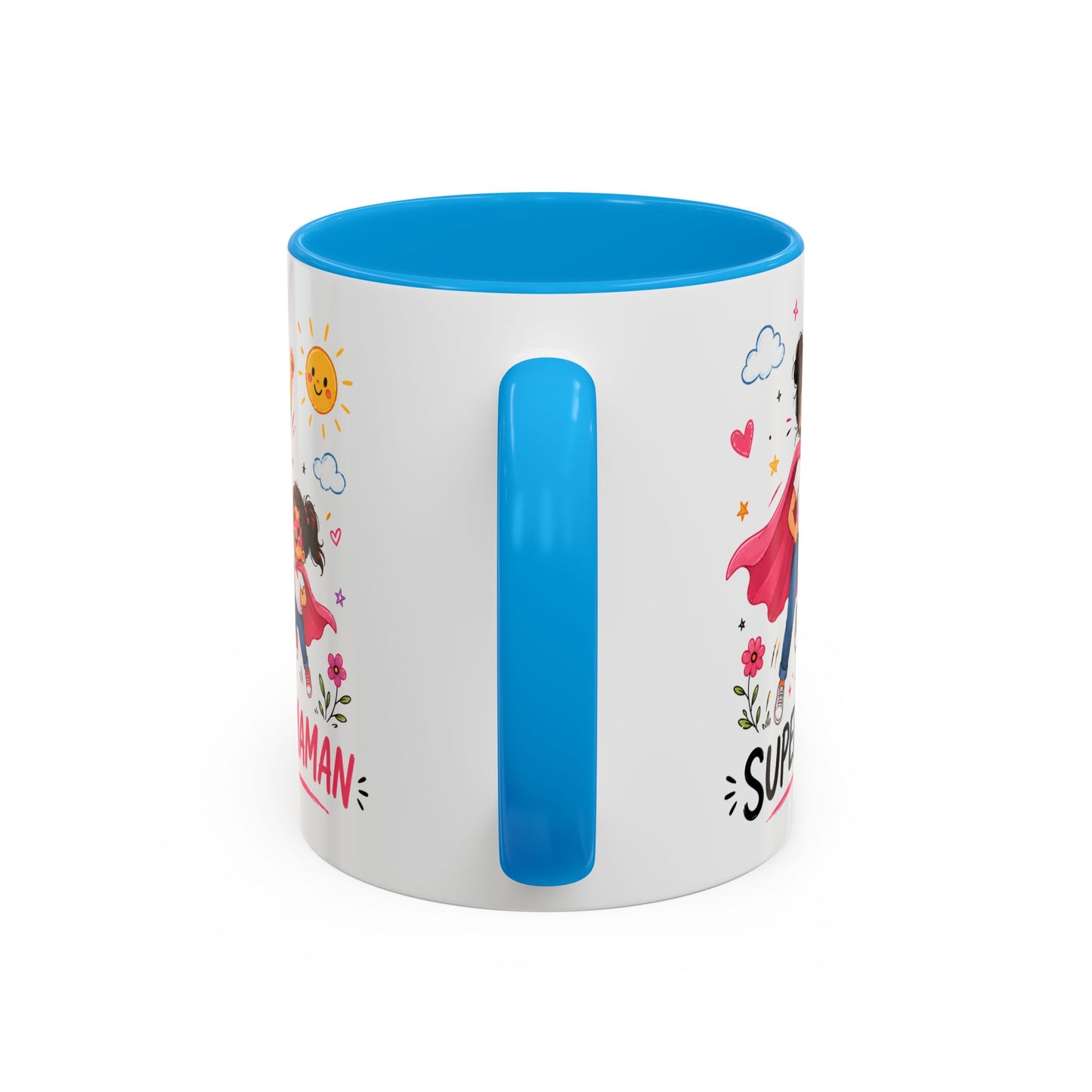 Tasse Super Maman Héroïne – Mug Mère Fille Super Héros Rose – Cadeau Fête Des Mères Femme 325ml