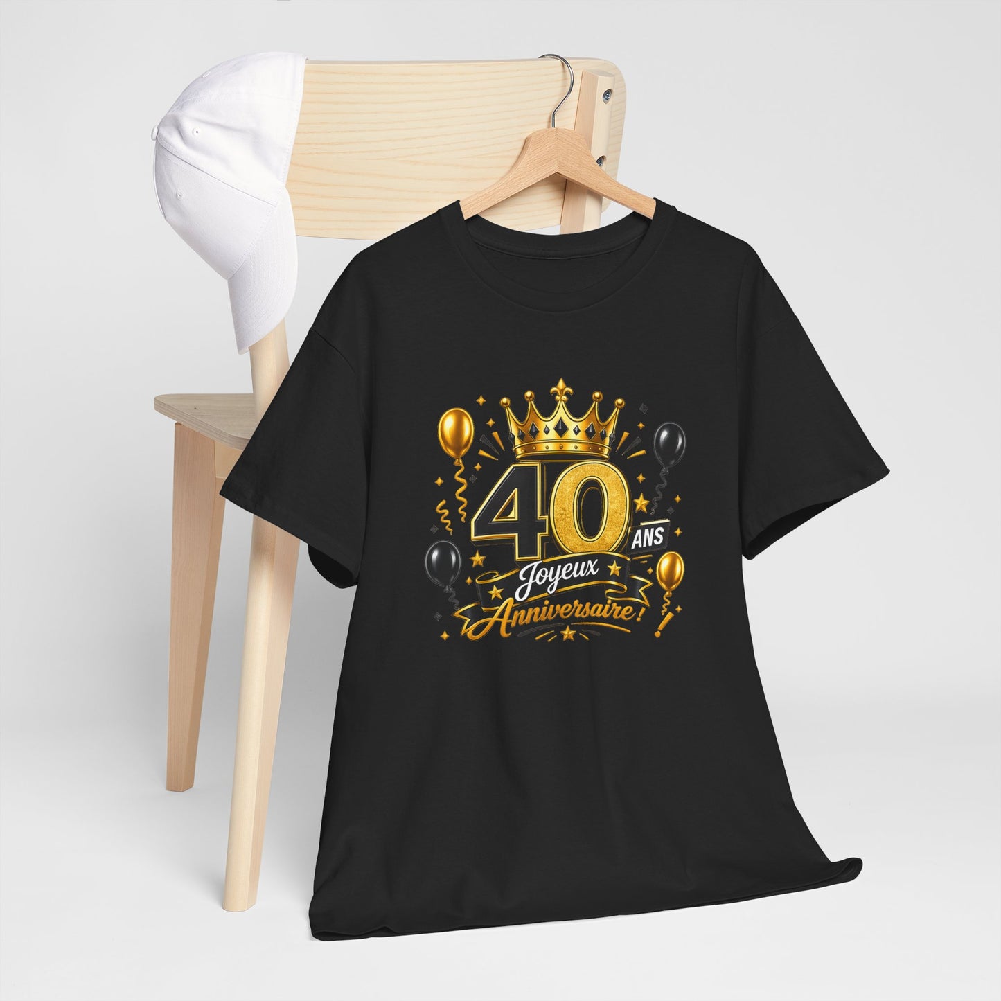 Tee Shirt Anniversaire 40 Ans Homme et Femme – Joyeux Anniversaire – Cadeau 40 Ans