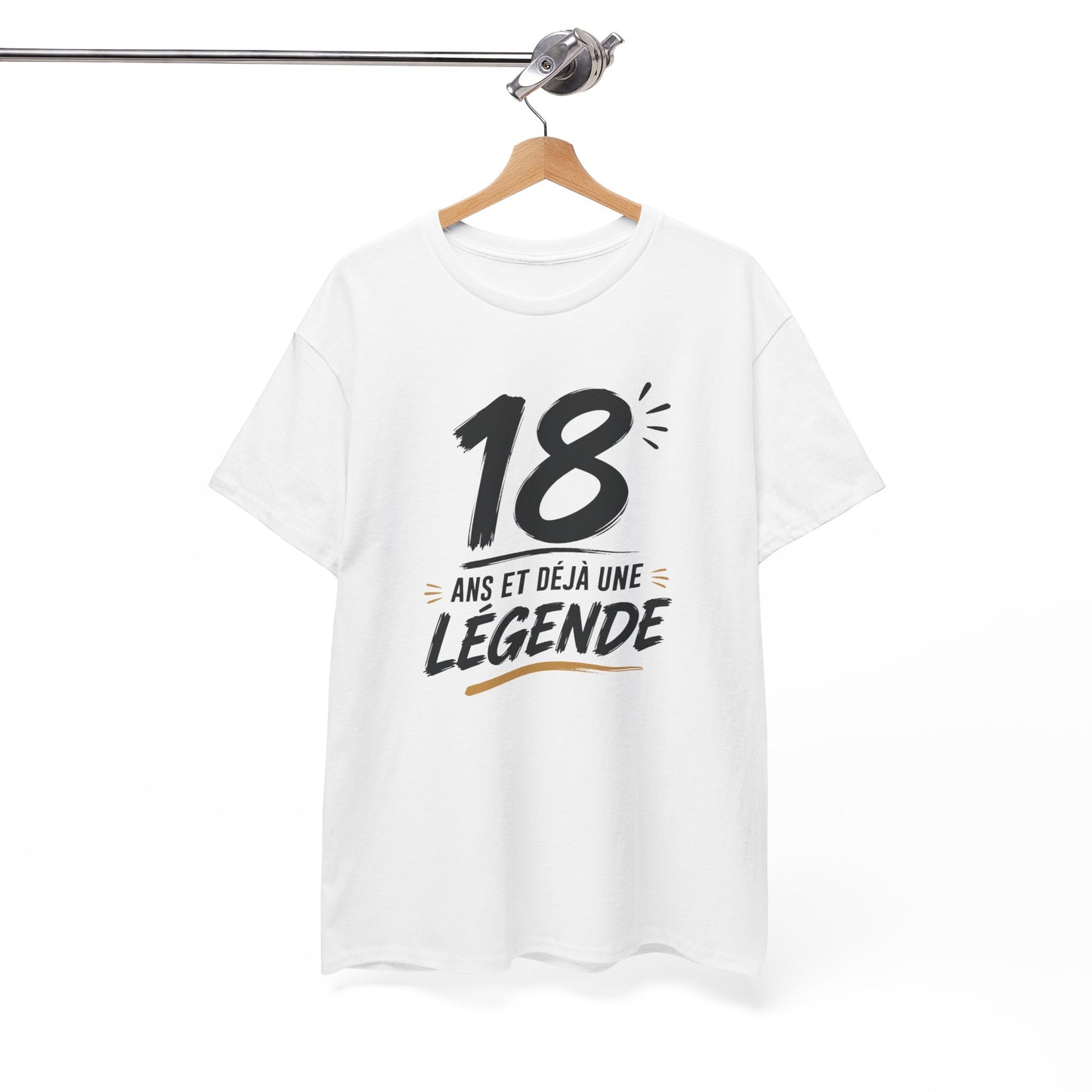 Tee-Shirt 18 Ans Homme et Femme – Cadeau Anniversaire 18ème Original – Idée Cadeau Majorité Jeune Adulte Humour