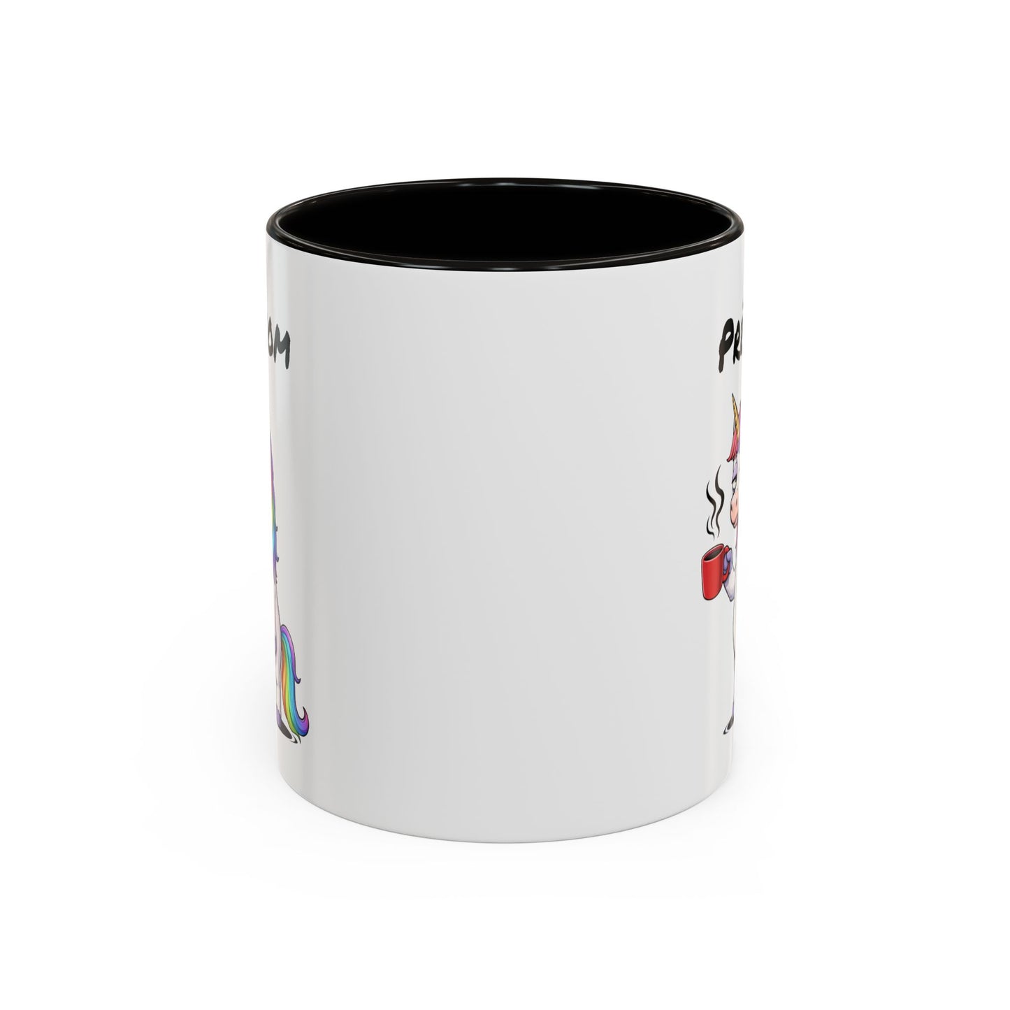 Tasse Licorne Fatiguée avec Café – Mug Fantaisie Arc-en-ciel – Illustration Animal Mignon 325ml