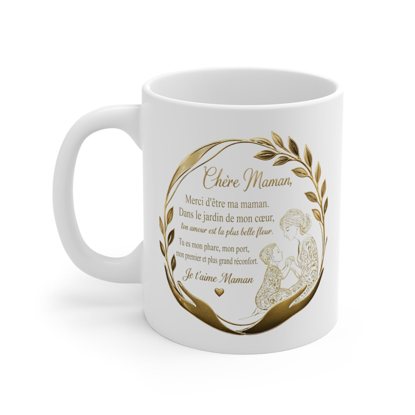 Tasse Message Maman – Mug Citation Amour Maman – Cadeau Émotionnel Fête des Mères Original 325ml