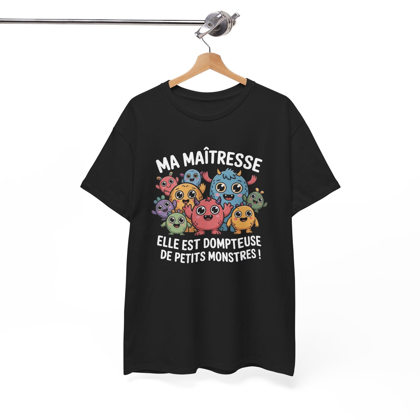 T-Shirt Maîtresse "Dompteuse de Petits Monstres" – Design Monstres Mignons – Cadeau Enseignante Original