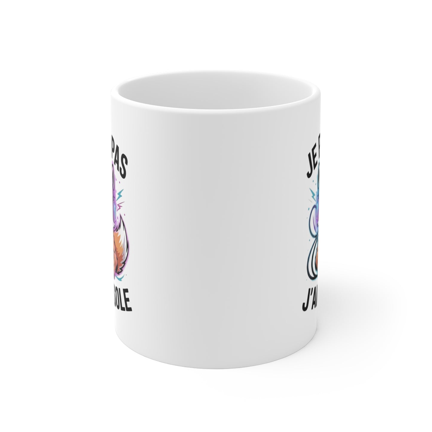 Tasse Gamer Renard – “Je peux pas j’ai console” – Mug Jeu Vidéo Humour Cadeau Geek 325ml