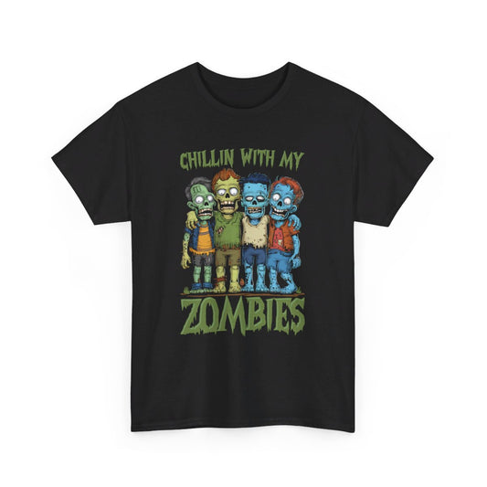 T-shirt Chillin with My Zombies - Design Halloween pour Homme et Femme