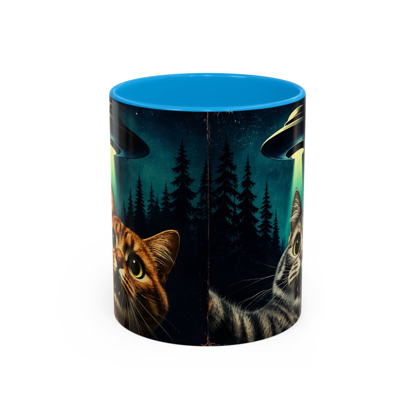 Tasse Chat Extraterrestre – Mug OVNI Vintage Humour – Cadeau Science Fiction Homme Femme 325ml