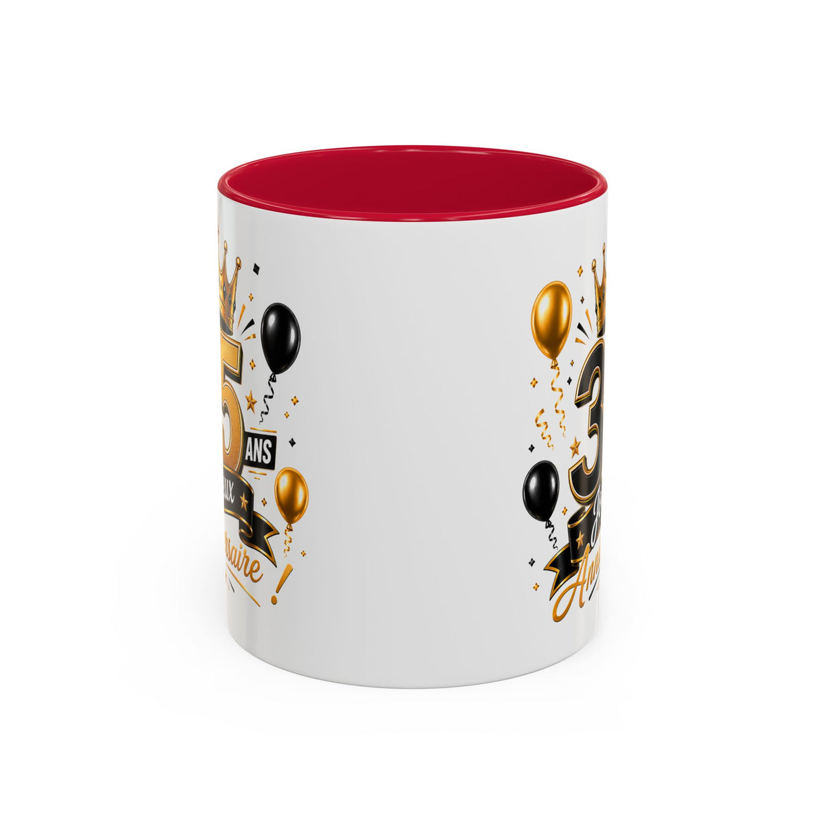 Mug Joyeux 35 Ans – Tasse Anniversaire 35 Ans – Cadeau Original pour Femme Homme – Idée Cadeau 35e Anniversaire Noir Bleu Rouge