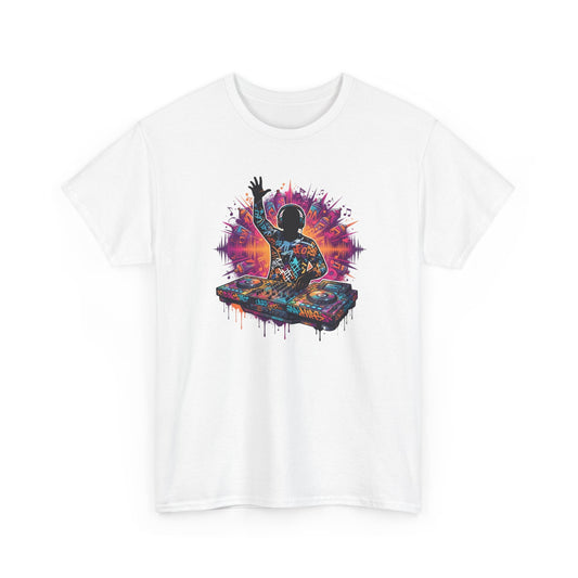 Tee-Shirt DJ Homme et Femme – Cadeau Disc Jockey Musique Électronique – Platine Mixage Casque Soirée Festival Idée Cadeau Originale