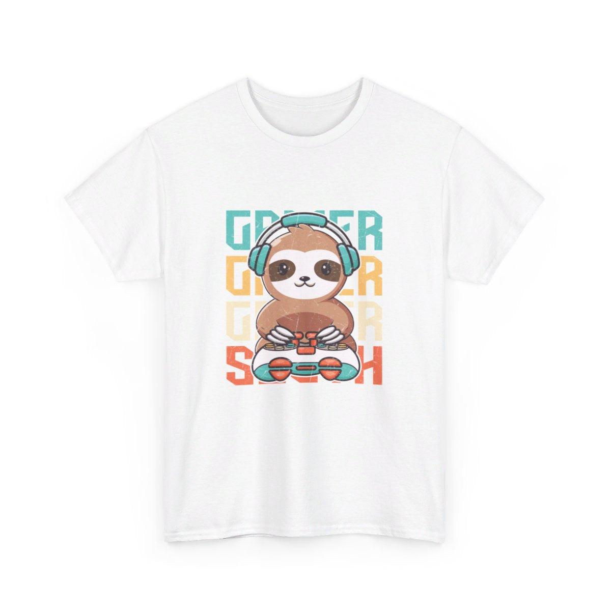 T-shirt Gamer avec Design Paresseux idée cadeau gaming - Pour Homme et Femme