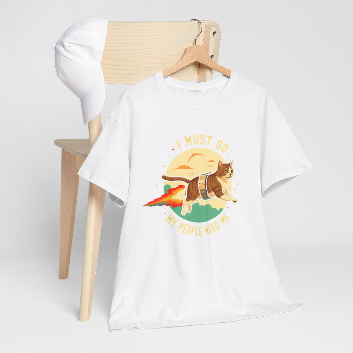 T-shirt Chat Fusée idée cadeau humour amusant pour homme et femme
