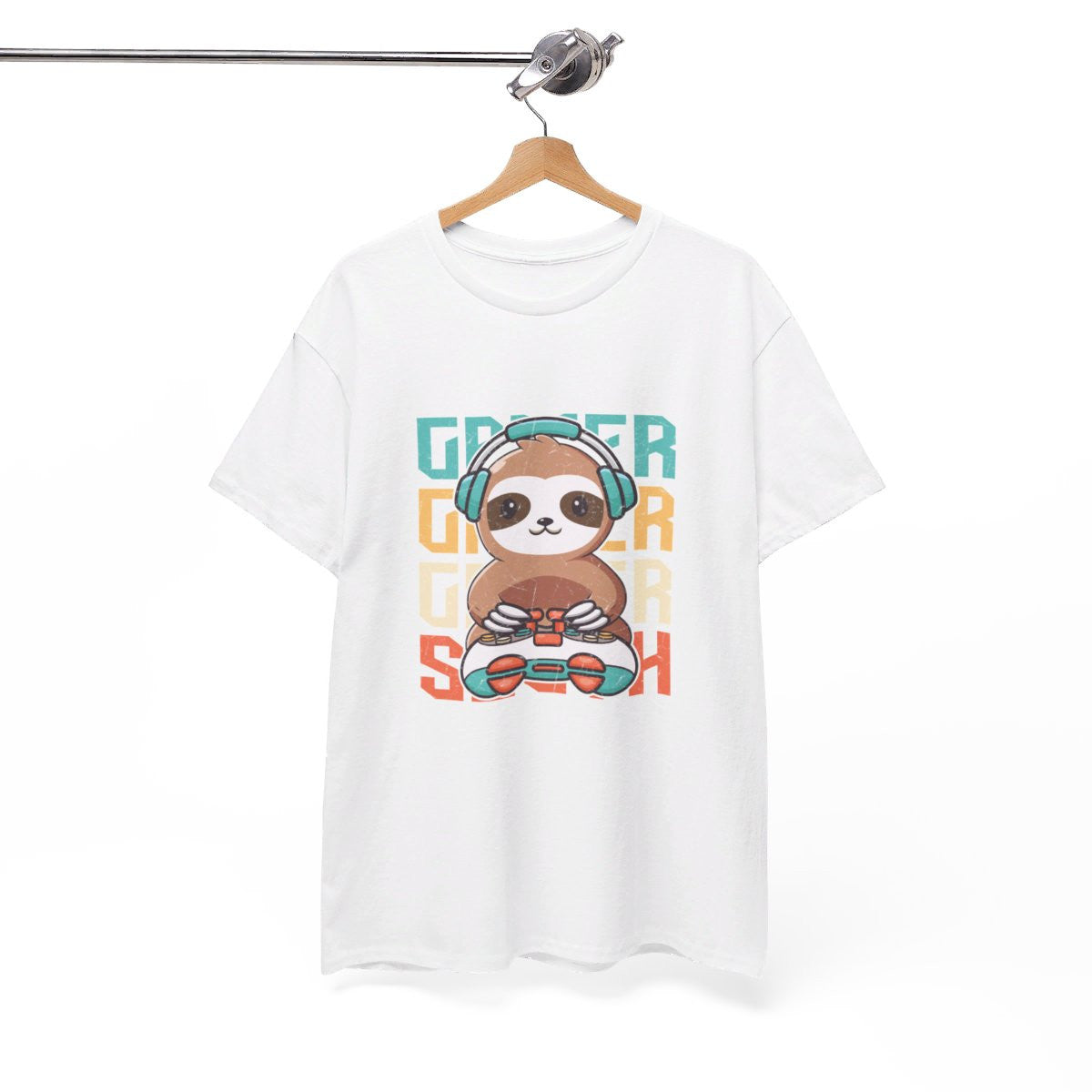 T-shirt Gamer avec Design Paresseux idée cadeau gaming - Pour Homme et Femme