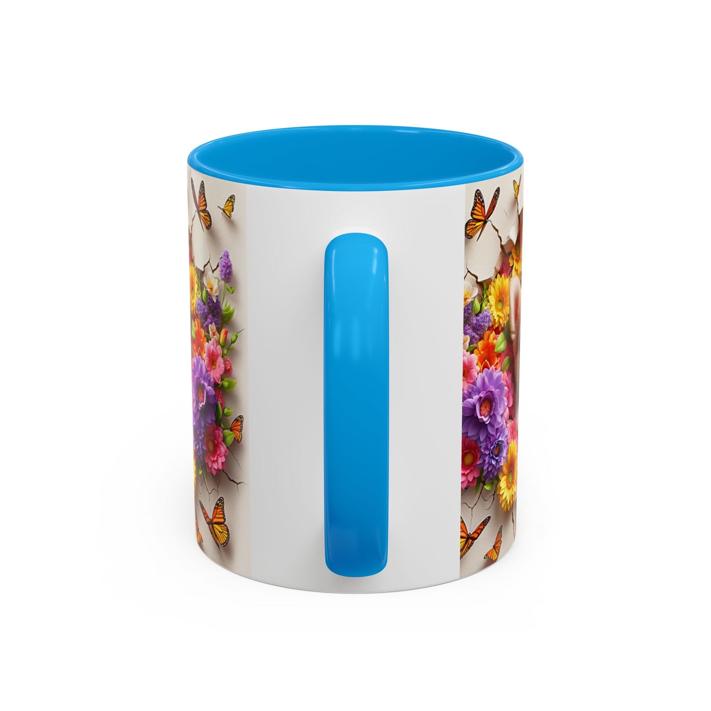 Mug Chihuahua Kawaii – Tasse Petit Chien avec Fleurs Colorées et Papillons – Cadeau Amoureux des Chiens 325ml