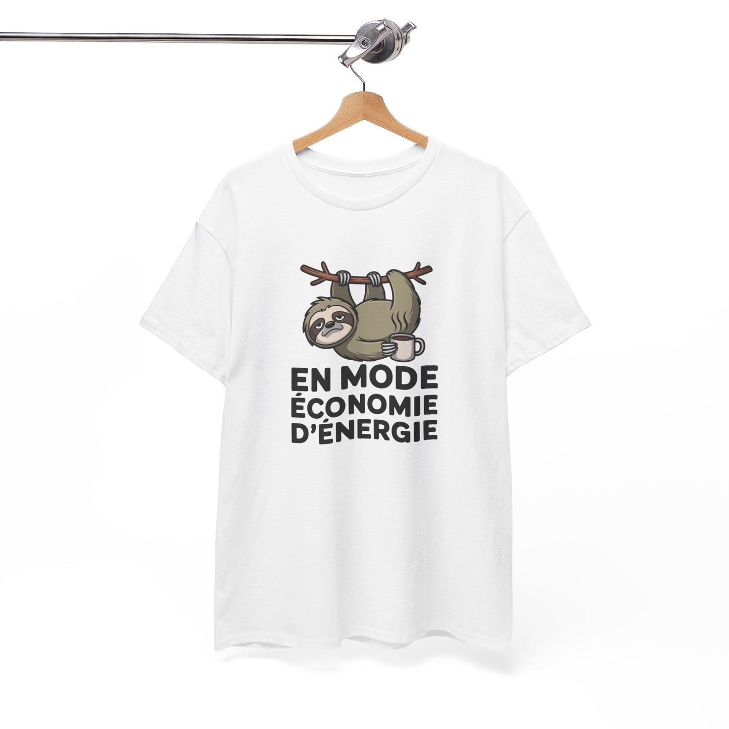 T-Shirt Humour En Mode Économie d’Énergie – Tee Shirt Drôle Paresseux Fatigue Lenteur Café Travail Sarcastique Cadeau Homme Femme