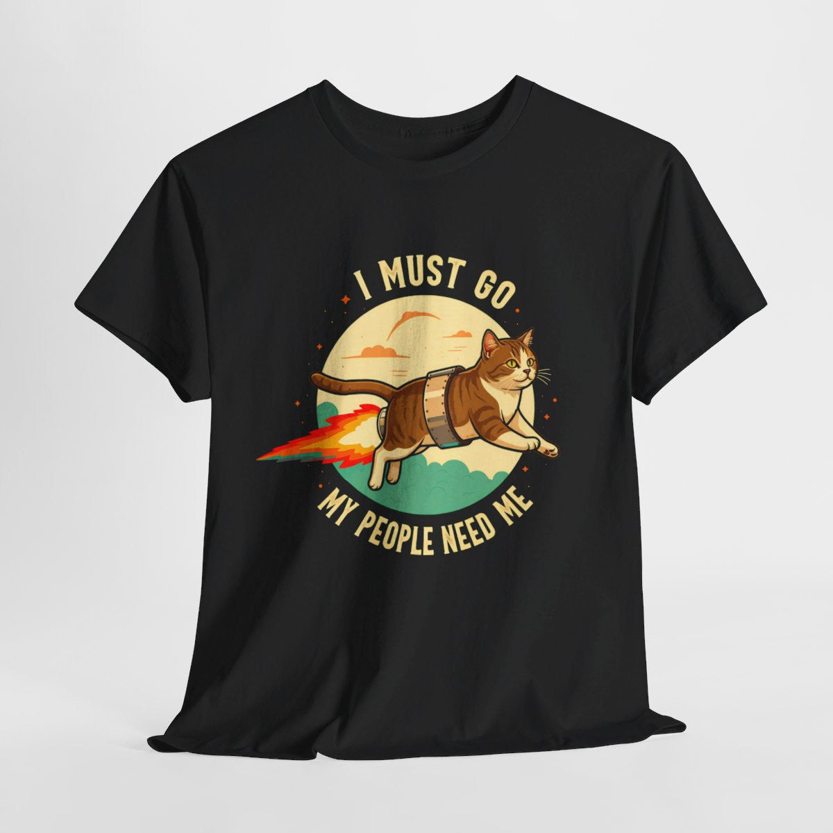 T-shirt Chat Fusée idée cadeau humour amusant pour homme et femme