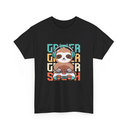 T-shirt Gamer avec Design Paresseux idée cadeau gaming - Pour Homme et Femme