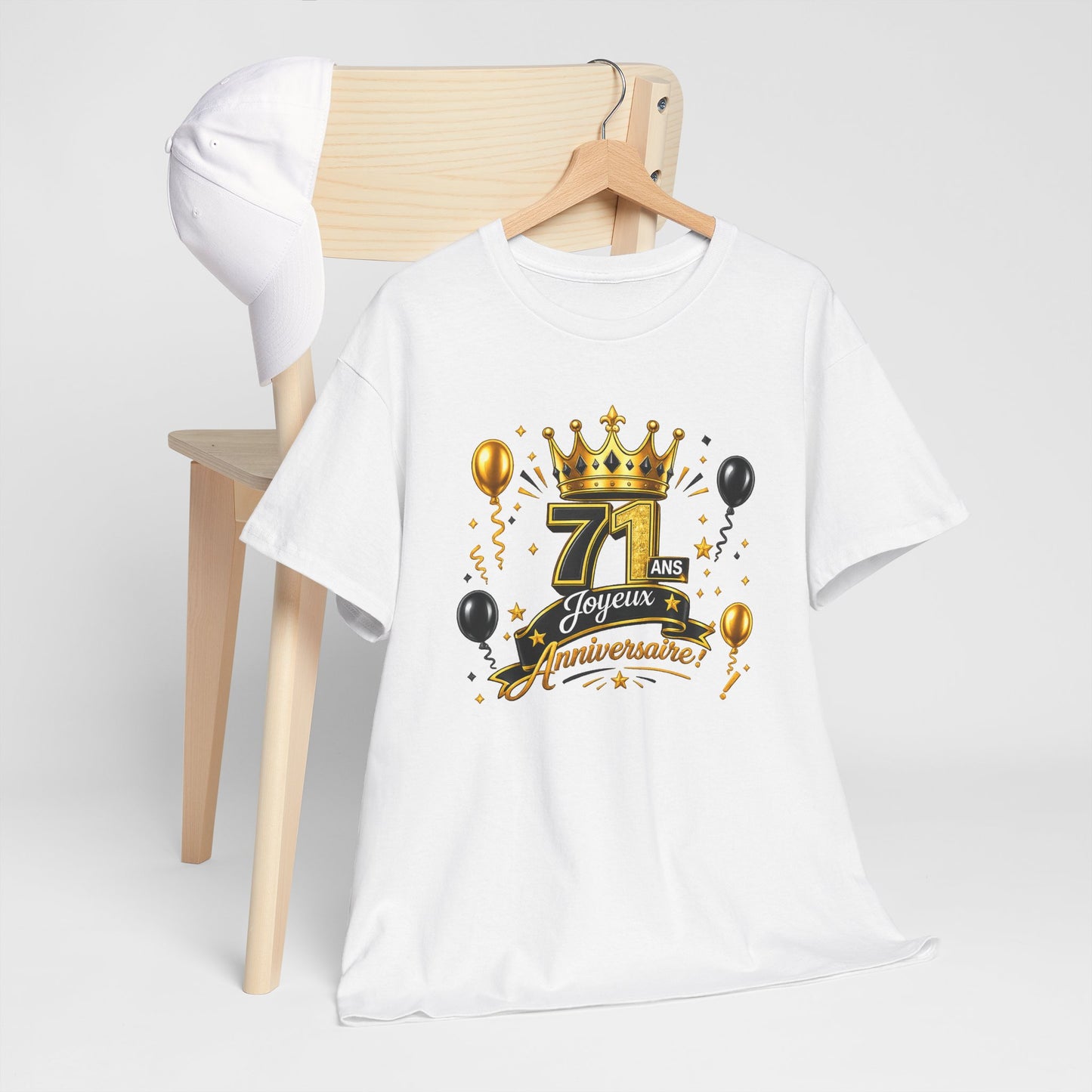 Tee Shirt Anniversaire 71 Ans Homme et Femme – Joyeux Anniversaire – Cadeau 71 Ans