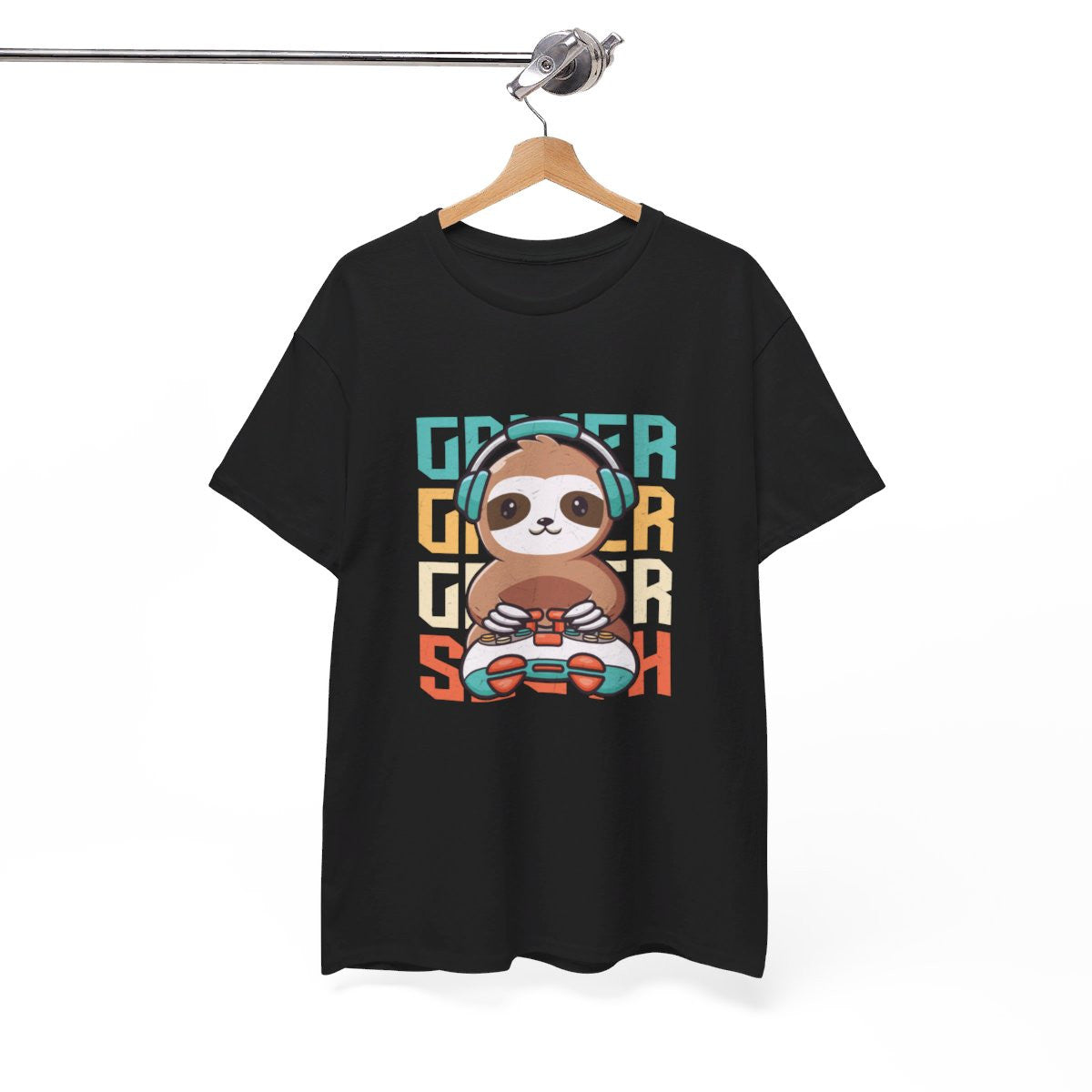 T-shirt Gamer avec Design Paresseux idée cadeau gaming - Pour Homme et Femme