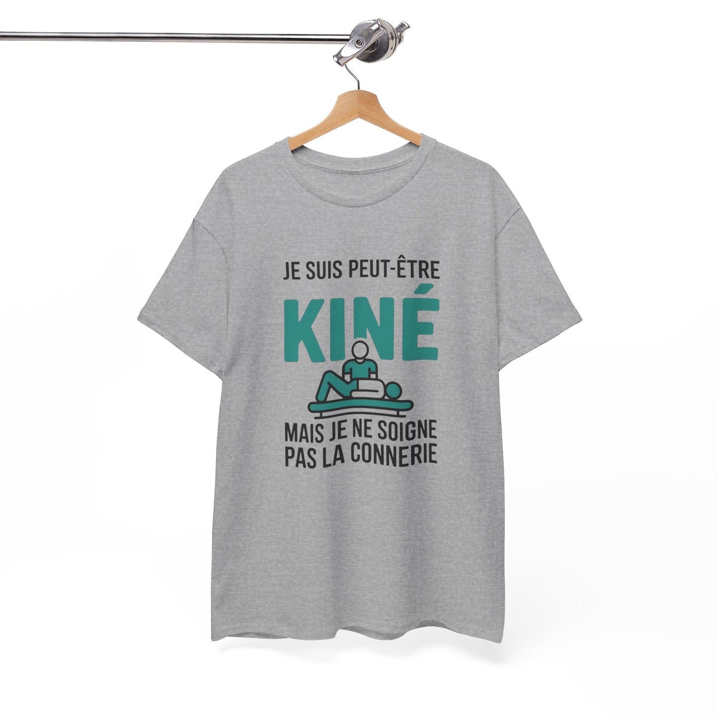T-Shirt Kiné Humoristique Homme Femme – Tee Shirt Kinésithérapeute Drôle – Cadeau Massage Noir Blanc Gris