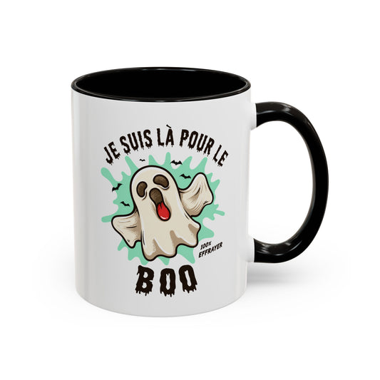 Mug Halloween Fantôme Humour – Tasse Effrayante Drôle Esprit Boo – Cadeau Halloween Homme et Femme Noir Bleu Rouge