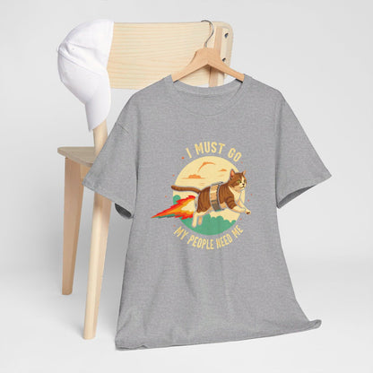 T-shirt Chat Fusée idée cadeau humour amusant pour homme et femme
