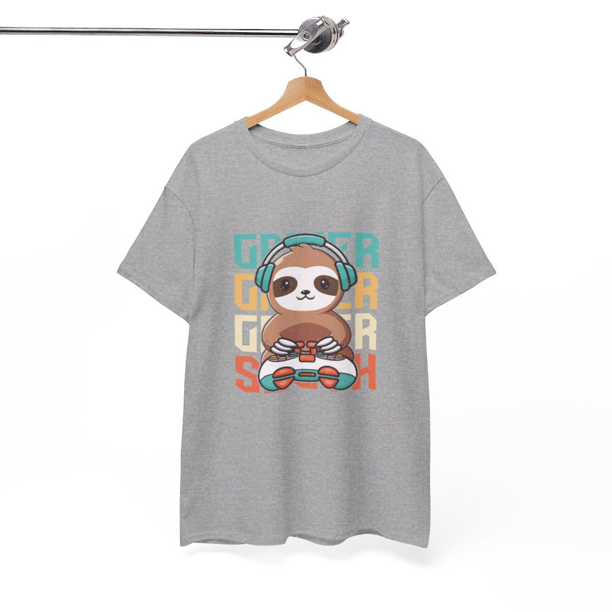 T-shirt Gamer avec Design Paresseux idée cadeau gaming - Pour Homme et Femme